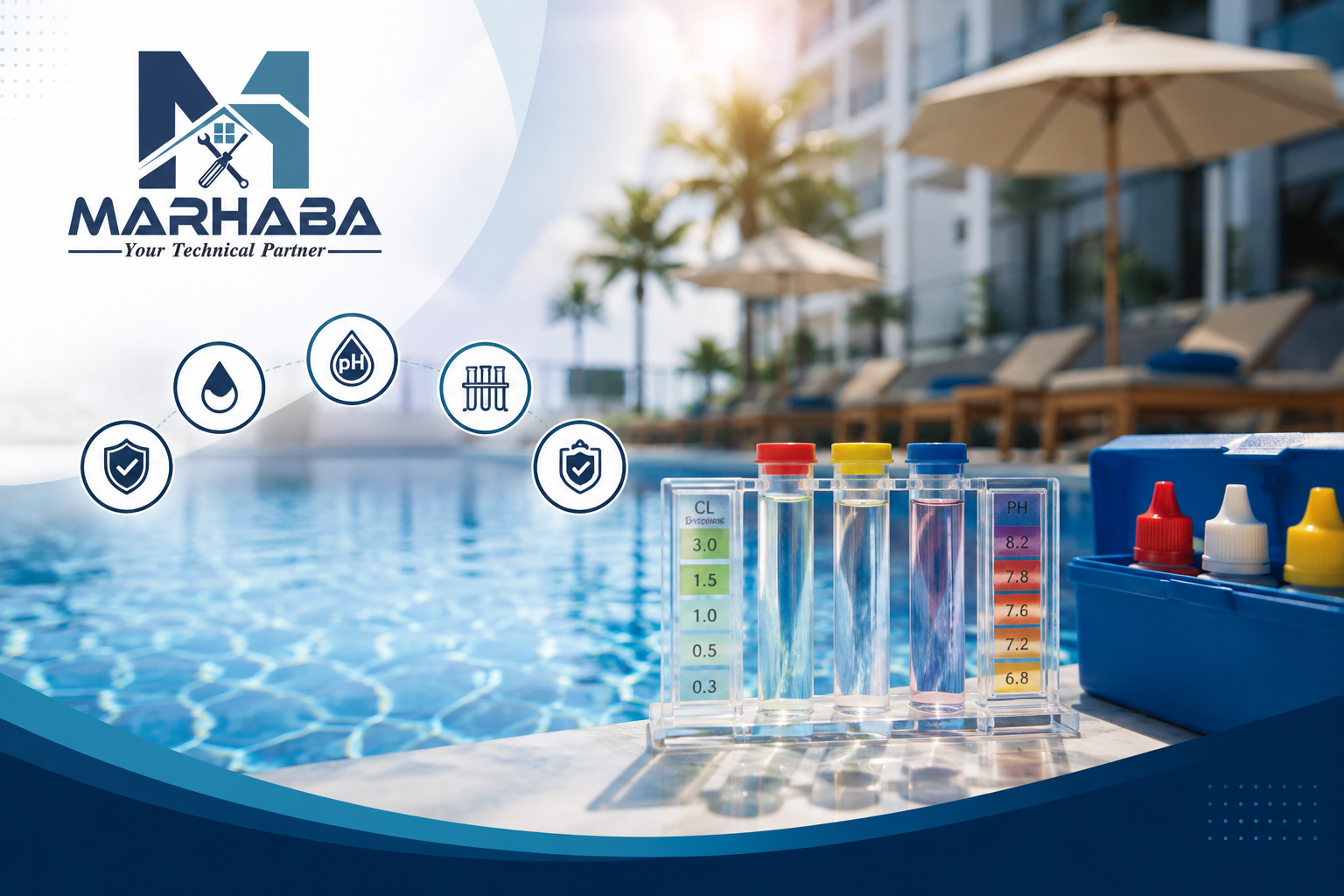 hotel pool water chemistry Dubai
