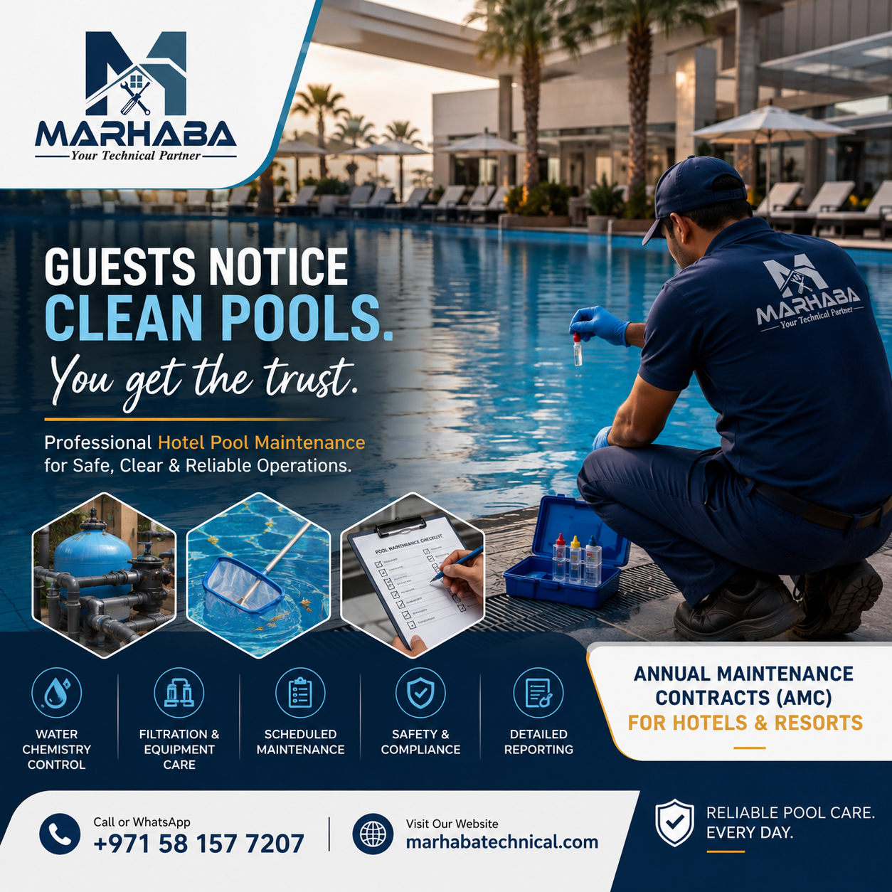 Complete Hotel Swimming Pool AMC Dubai Guide: Scope, SLA & Checklist 3 hotel swimming pool AMC Dubai