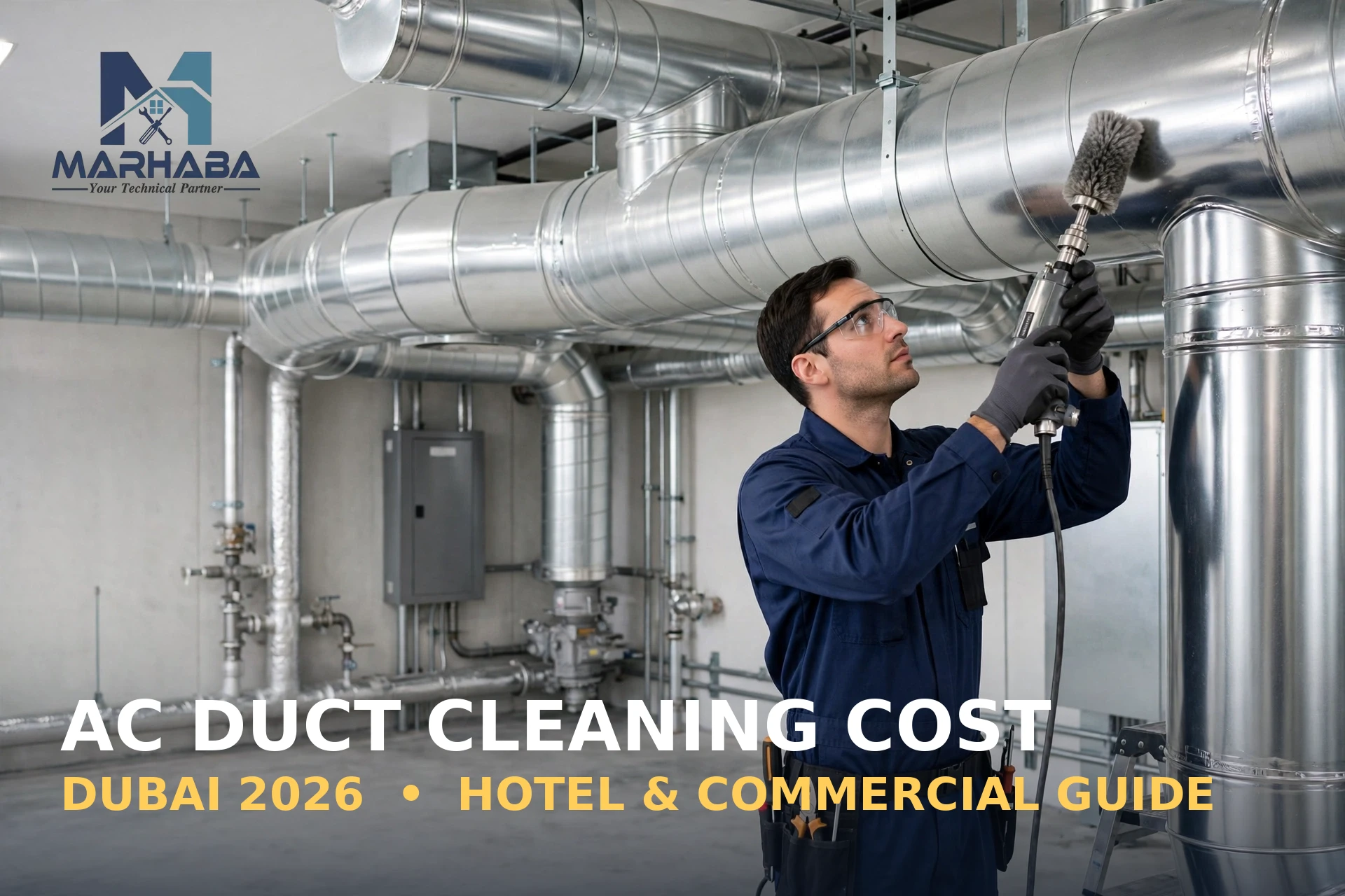 Ac Duct Cleaning Cost In Dubai (2026): Hotel &Amp; Commercial Guide 2 AC duct cleaning cost Dubai 2026 - hotel and commercial guide by Marhaba Technical