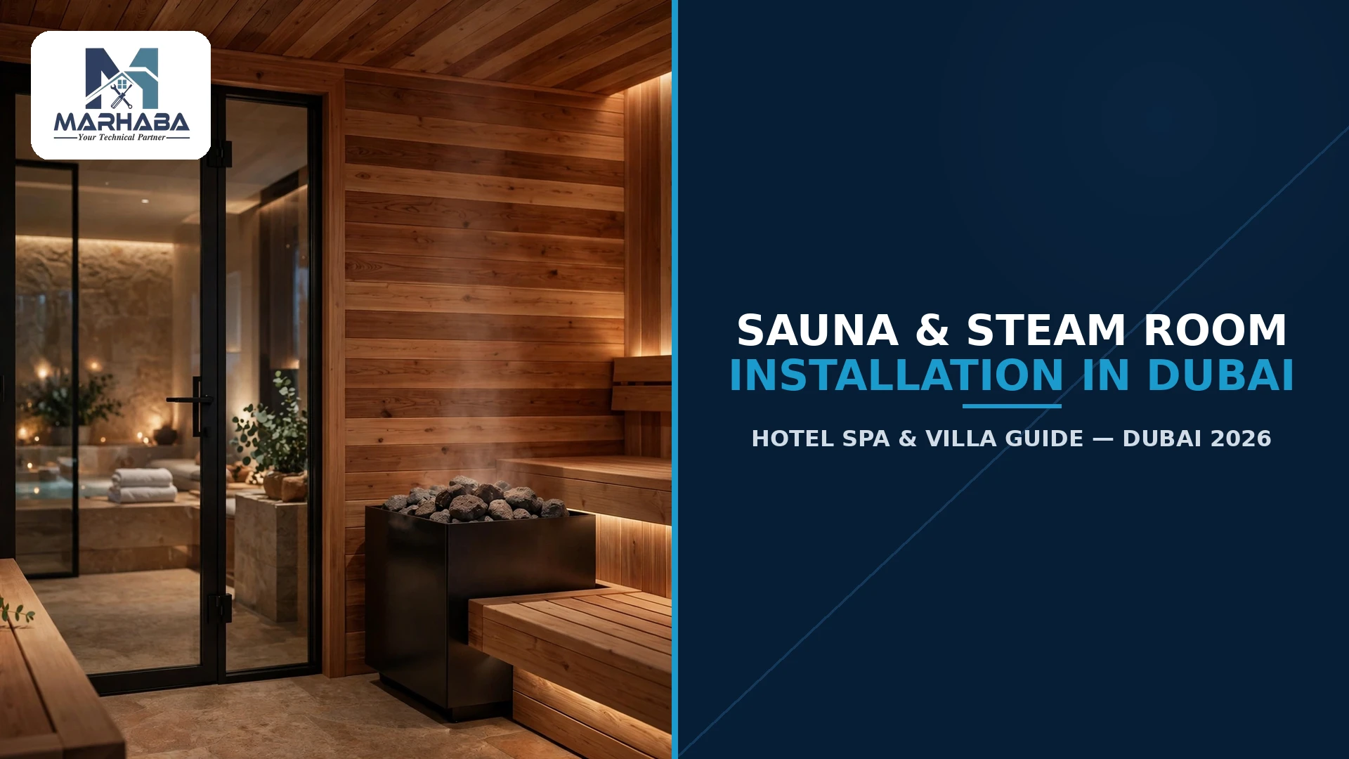 Sauna and steam room installation Dubai 2026 - hotel spa and villa guide by Marhaba Technical